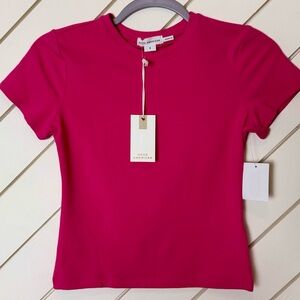 Good American | Stretch Cotton Baby Tee | Size S | Ballerina Pink